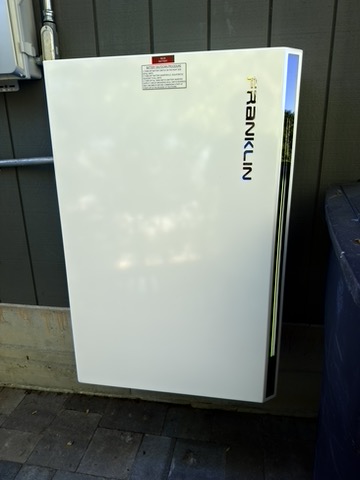 A closer look at wall-mounted battery equipment.